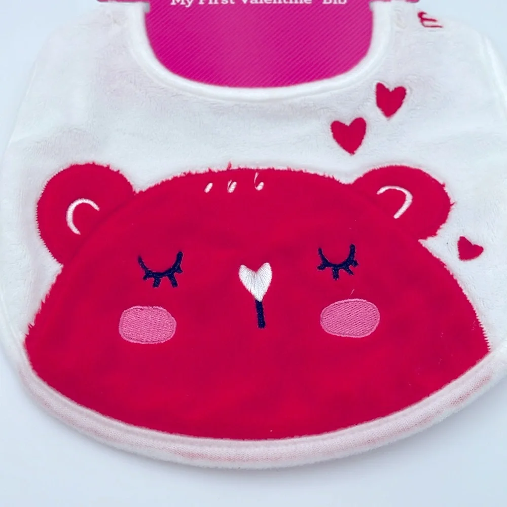 My First Valentines Day Bib Baby Bib My First Valentine‎ Bib